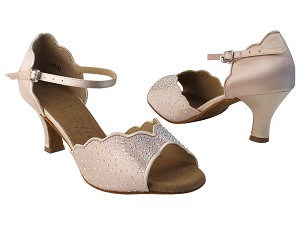 SERA7014 Flesh Satin without Laces with 2.5" Heel in the photo 