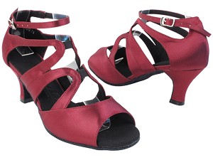 SERA7039 Burgundy Red Wine Satin 