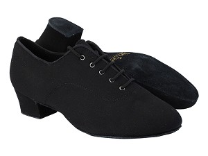 2301 235 Black Spandex with 1.5" Latin Heel in the photo 