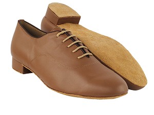 2503 133 Coffee Brown Leather with 1" Heel in the photo 