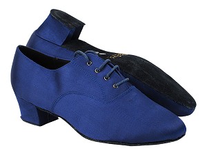 915108 301 Dark Blue Satin with 1.5" Latin Heel in the photo 