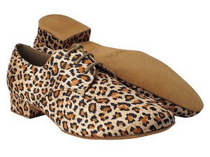 916103 152 Leopard Satin with 1" heel in the photo 