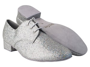 916103 6 Silver Sparklenet with 1" heel in the photo 