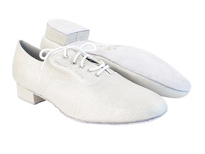 919101 Silver Glitter Satin with 1" Standard Heel in the photo 
