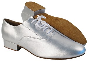 C919101 Silver PU with 1" Standard Heel in the photo 