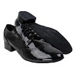 PP302 Black Patent with 1" Standard Heel in the photo 