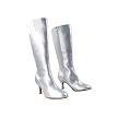 VFBoot PP205 Silver Leather with 2.75" Flare Heel & Elastic Calf in the photo 