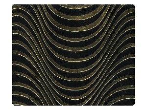 179 Black_Gold Wave PU Fabric Swatch 