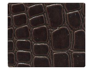 262 Copper Crocodile Patent PU Fabric Swatch 