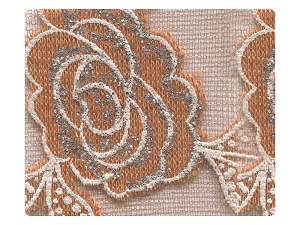 315 Brown Flower Mesh 