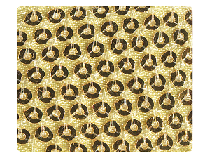 23 Gold Sequin Satin Fabric Swatch 