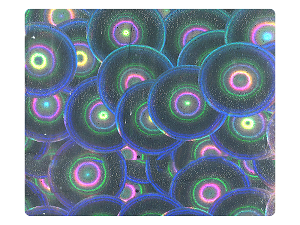56 Silver Spiral PU Fabric Swatch 