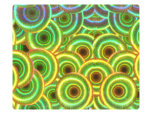 57 Gold Spiral PU Fabric Swatch 