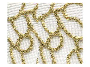 91 Gold Glitter Flesh Mesh Fabric Swatch 