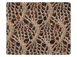 52 Knitted Copper Sparkle Fabric Swatch 