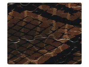 244 Dark Brown Snake Patent PU Fabric Swatch 