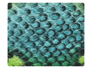 245 Blue_Green Snake PU Fabric Swatch 