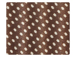 255 Coffee & White Dots Satin Fabric Swatch 