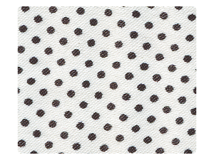 256 White & Black Dots Satin Fabric Swatch 