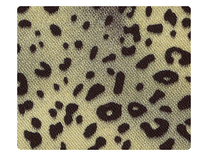 259 Snow Leopard Satin Fabric Swatch 