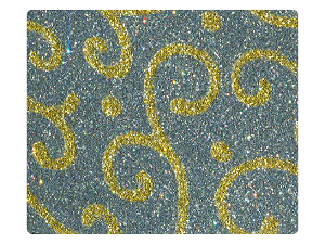 266 Silver Flower Glitter 