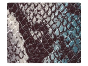 268 Blue_White Snake PU Fabric Swatch 