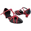 SERA3541 Black Leather_Red Leather Trim with (5028) 1.2" Cuban Heel in the photo 