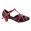 SERA3541 Black Leather_Red Leather Trim with (5028) 1.2" Cuban Heel in the photo 