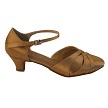 SERA3542 Brown Satin with (5028) 1.2" Cuban Heel in the photo 