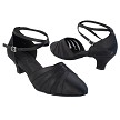 SERA3543 Black Satin_Black Mesh with (5028) 1.2" Cuban Heel in the photo 