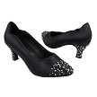 SERA5501 Black Satin with 2.5" low heel in the photo 
