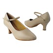 SERA5522 Beige Leather with 2.5" low heel in the photo 