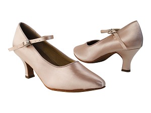 SERA5522 Flesh Satin with 2.5" low heel in the photo 