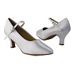 SERA5522 White Satin with 2.5" low heel in the photo 